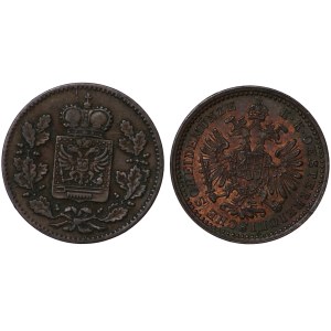 Austria, 1/4 Kreuzer 1856, 5⁄10 Kreuzer 1888 - zestaw 2 sztuk