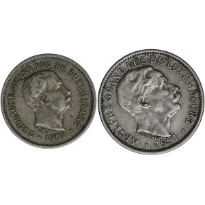 Luksemburg, 5 centimes 1908, 10 centimes 1901 - zestaw 2 sztuk