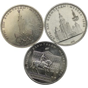Rosja, 1 Rubel - zestaw 3 sztuk