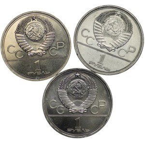 Rosja, 1 Rubel - zestaw 3 sztuk