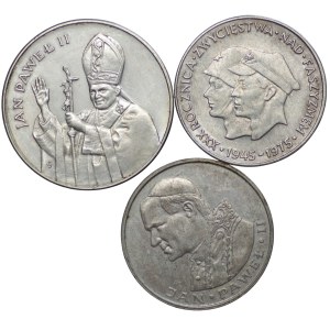 10,000 zloty 1987 John Paul II, 1000 zloty 1983, 200 zloty 1975 - set of 3 pieces