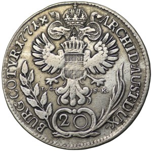 Austria, Maria Theresa, 20 Krajcars 1771, IC-SK