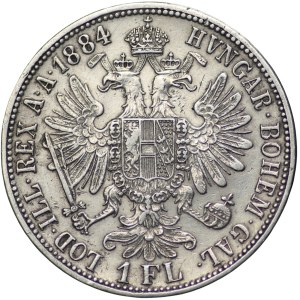 Austria, Franciszek Józef I, 1 floren 1884 Wiedeń
