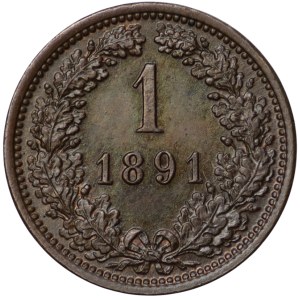 Austria, Franz Joseph I, 1 krajcar 1891