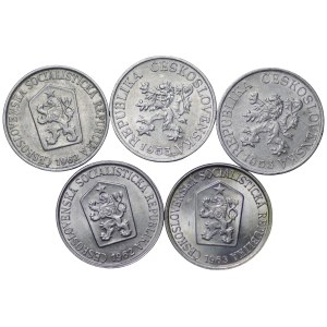 Czechoslovakia, 25 haleru - set of 5 pieces