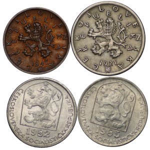 Czechoslovakia, 50 haleru - set of 4 pieces