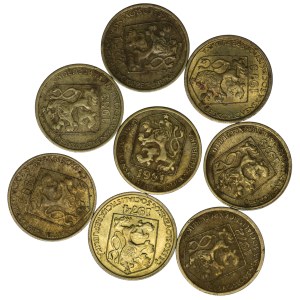 Czechosłowacja, 20 haleru - zestaw 8 sztuk