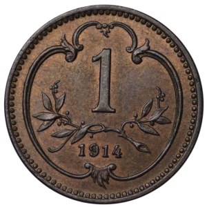 Austria, 1 Heller 1914