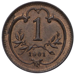 Austria, 1 Heller 1901