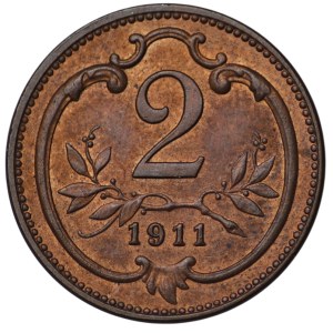 Austria, 2 Heller 1911
