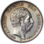 Germany, Saxony, Albert, 2 posthumous marks 1902 E, Muldenhütten - beautiful