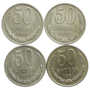 Russia/USSR, 50 kopecks - set of 4 pieces