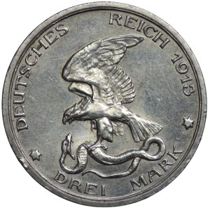 Niemcy, Królestwo Prus, Wilhelm II, 3 Marki Berlin 1913 A