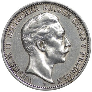 Niemcy, Królestwo Prus, Wilhelm II, 3 Marki Berlin 1909 A