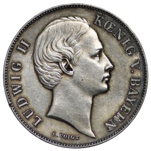 Nemecko, Bavorsko, Ludwig II, gulden 1864, Mníchov