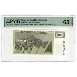 Slovenia, 200 Tolarjev 1990 - PMG 65 EPQ