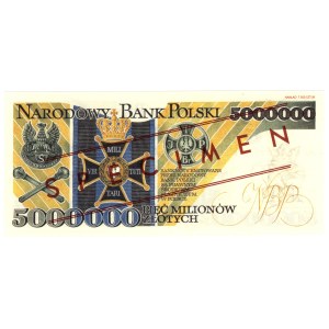 5 milionów 1995, seria AA 0000000, WZÓR