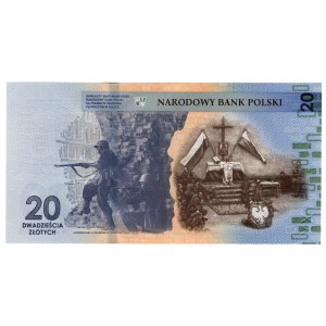 20 złotych 2024, 80. Rocznica Powstania Warszawskiego - bardzo niski numer 0000458