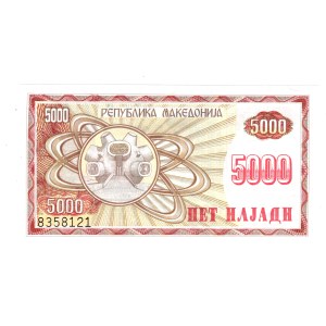 Macedonia, 5,000 Denari 1992