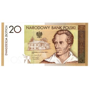 20 gold 2009, Juliusz Słowacki - in issue folder, low number 0002381