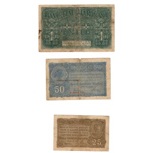 Romania, 25.50 Bani, 1 Leu 1917