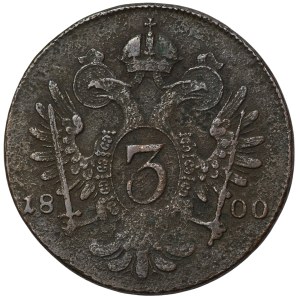 Austria, Francis II, 3 Krajcars 1800