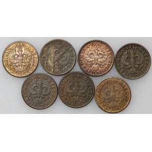 1 penny - set of 7 pieces