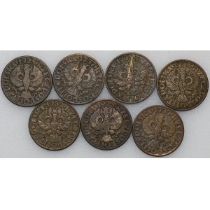 5 pennies - set of 7 pieces