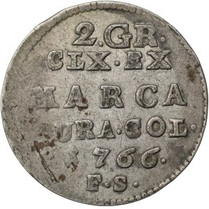Stanisław August Poniatowski, półzłotek (2 grosze) 1766 F.S., Warszawa