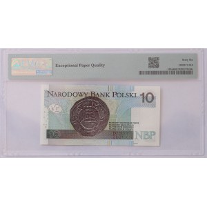 10 Złotych 2012, seria AK niski numer 0001414 - PMG 66 EPQ
