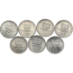 10 złotych, Bolesław Prus - zestaw 7 sztuk