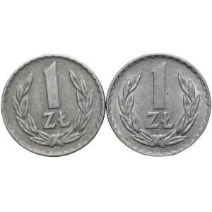 1 zlatá 1972/1973 - sada 2 kusov