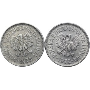 1 zlatá 1972/1973 - sada 2 kusov