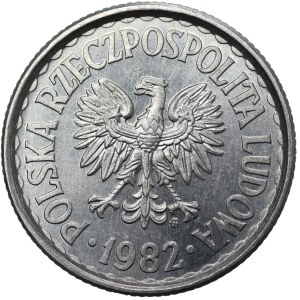 1 zloty 1982 - thin date