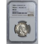 Germany, Prussia, Frederick III, 2 marks 1888 A, Berlin - beautiful