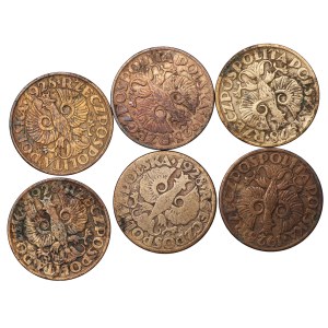 5 pennies - set of 6 pieces