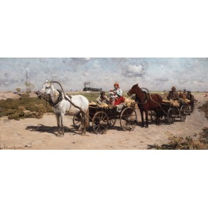 Alfred Wierusz-Kowalski (1849 Suwałki - 1915 Monachium), W drodze na jarmark