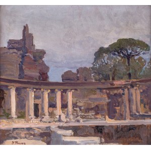 Iwan Trusz (1869 Wysocko - 1940 Lwów), Ruiny Tivoli spod Rzymu (Willa Hadriana), przed 1904 r.