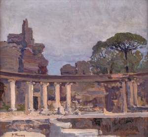 Iwan Trusz (1869 Wysocko - 1940 Lwów), Ruiny Tivoli spod Rzymu (Willa Hadriana), przed 1904 r.