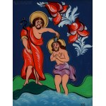 Zdzislaw WALCZAK (1926-2001), The Baptism of Christ in the Jordan.