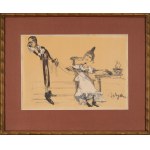 Witold WOJTKIEWICZ (1879-1909), "Jadwiga Mrozowska and Andrzej Mielewski as Klara and Albin in Maiden Vows" (1904).