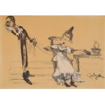 Witold WOJTKIEWICZ (1879-1909), "Jadwiga Mrozowska and Andrzej Mielewski as Klara and Albin in Maiden Vows" (1904).