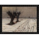 Michal GORSTKIN-WYWIÓRSKI (1861-1926), "Willows in a winter landscape" (1917)