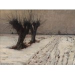 Michal GORSTKIN-WYWIÓRSKI (1861-1926), "Willows in a winter landscape" (1917)