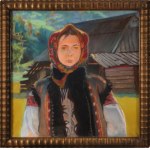 Wladyslaw JAROCKI (1879-1965), "Hutsul woman in a sunny landscape".