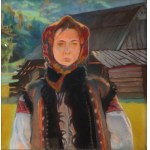 Wladyslaw JAROCKI (1879-1965), "Hutsul woman in a sunny landscape".