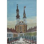 NIKIFOR Krynicki (1895-1968), "Veduta with a church".