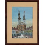 NIKIFOR Krynicki (1895-1968), "Veduta with a church".