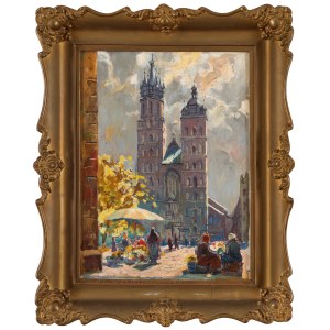 Władysław ZAKRZEWSKI (1903-1944), Kwiaciarki na Rynku Głównym w Krakowie