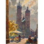 Władysław ZAKRZEWSKI (1903-1944), "Florists at the Main Square in Cracow".